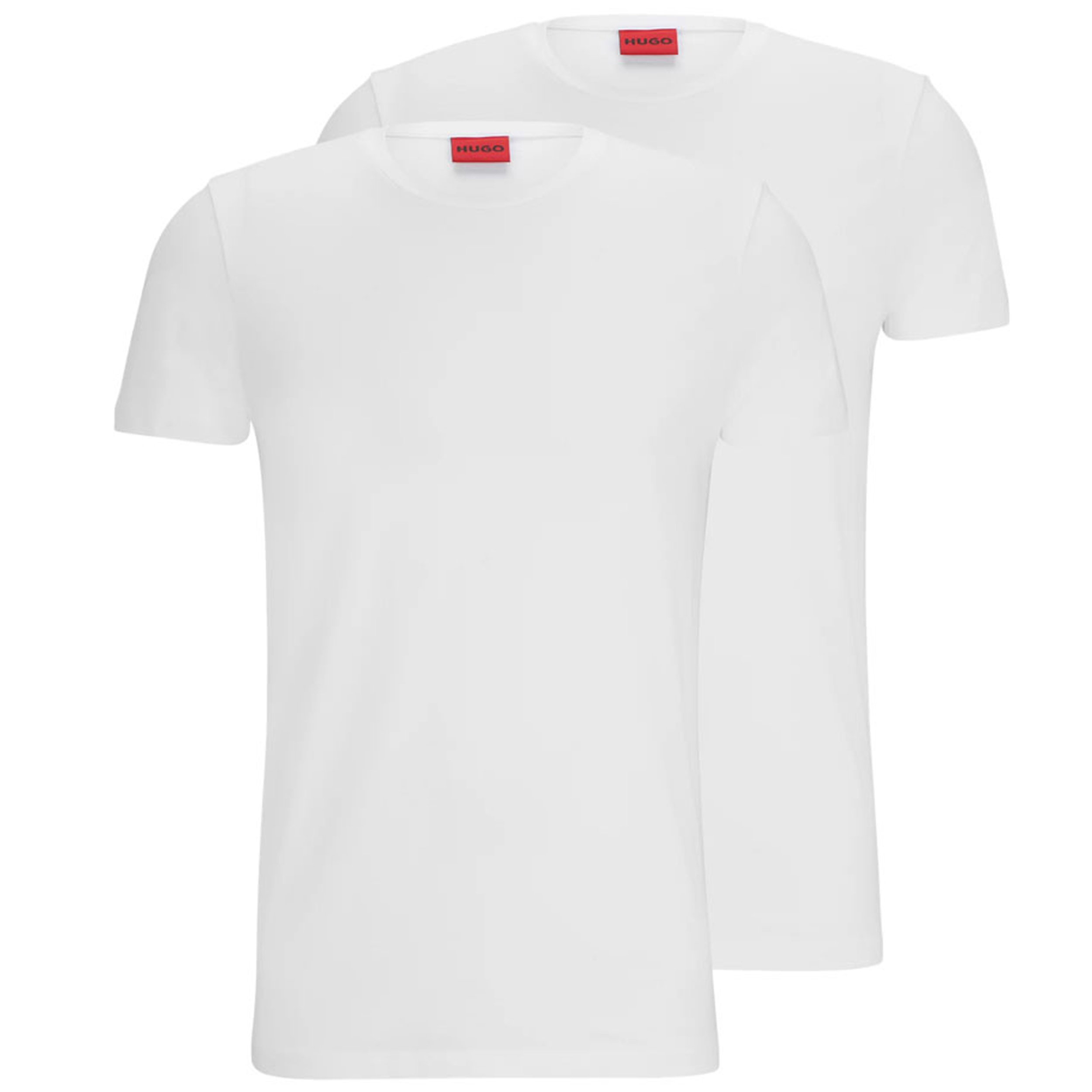 Hugo T-shirts ronde hals red label 2-Pack wit